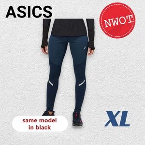 ⬇️🆕* NWOT* ASICS | XL| Black Lite-Show Winter running Tights Leggings